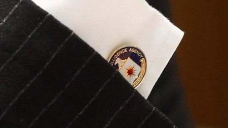 George Brandis' cufflinks: 29th May 2014. Photo: Andrew Meares (SMH)